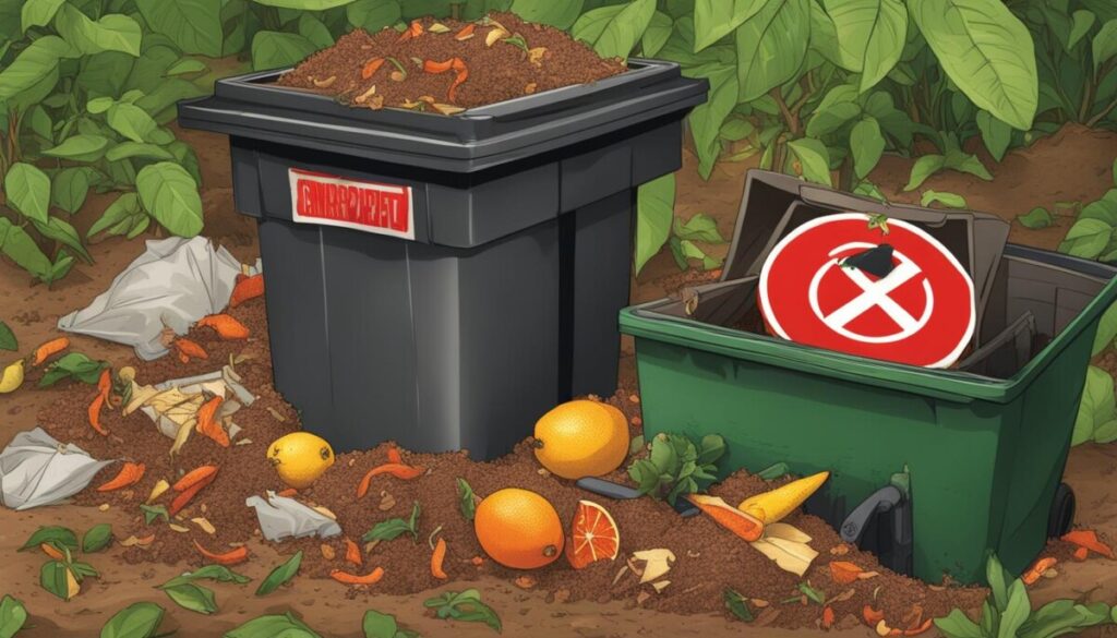 What not to put in a worm compost bin?