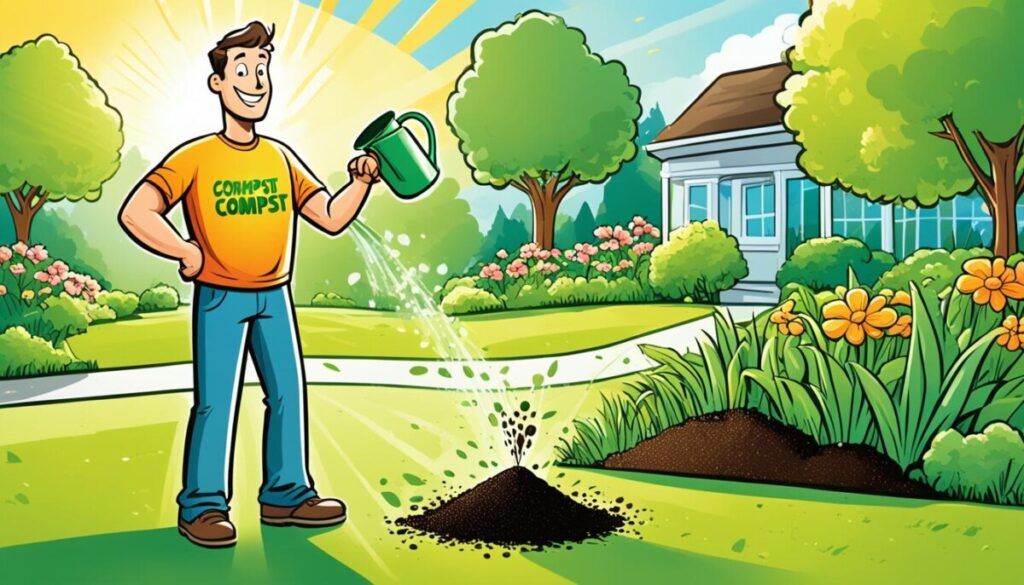 applying compost teas to lawns